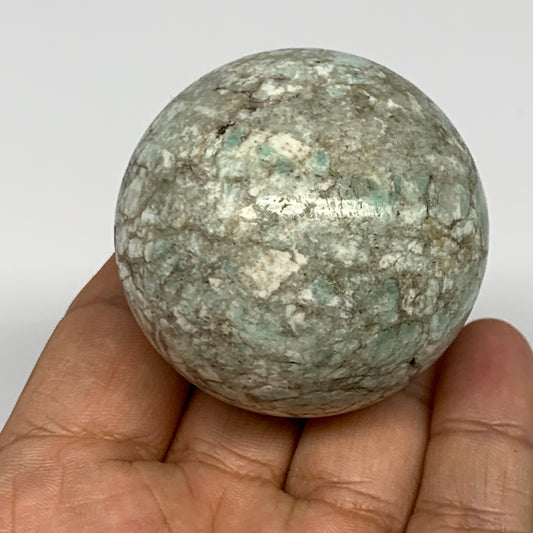 149g, 1.9" Small Amazonite Sphere Ball Gemstone from Madagascar, B15832