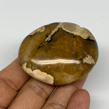 72.8g, 2.2"x1.8"x0.8", Yellow Ocean Jasper Palm-Stone @Madagascar, B18157