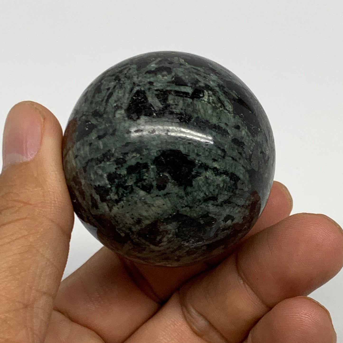 143.4g, 1.8"(45mm), Crocodile Kambaba Jasper Sphere Ball Reiki @Madagascar,B2218