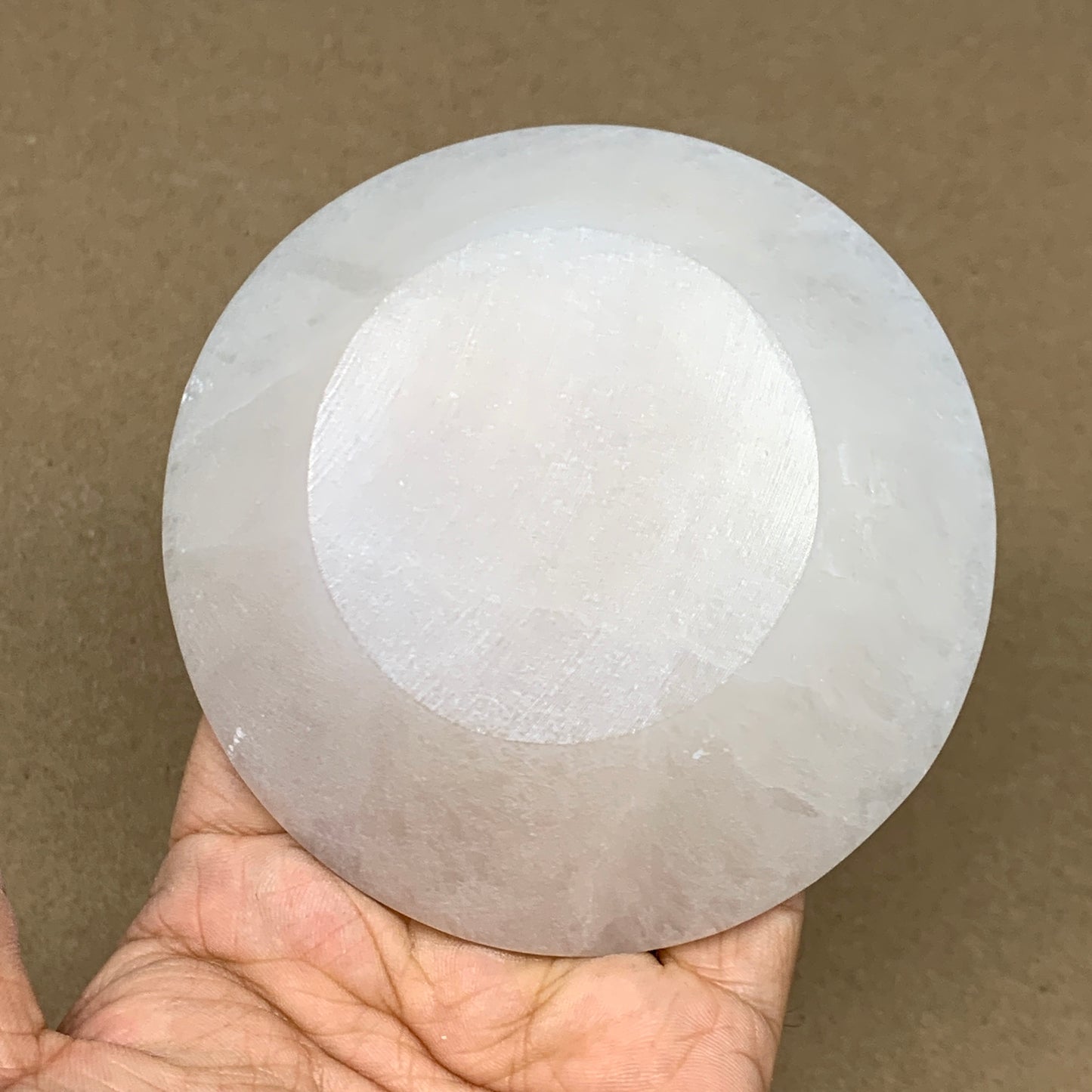 4pcs, 1166g, 3.9"-4" Natural Round Selenite Bowls Crystals from Morocco, B9202