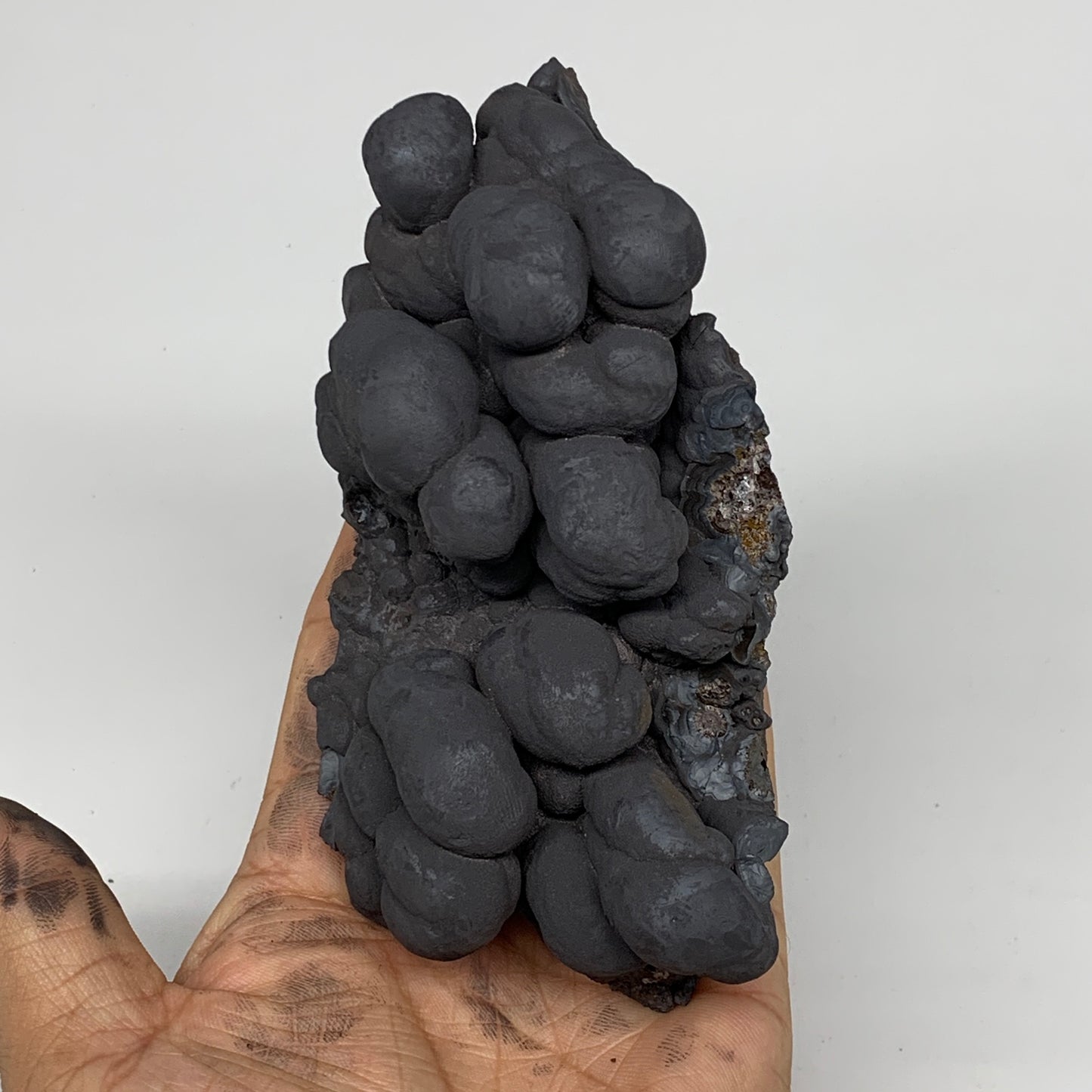 802g,5.1"x3.1"x2.5"Rough Hematite Botryoidal Mineral Crystal @Morocco,B10838