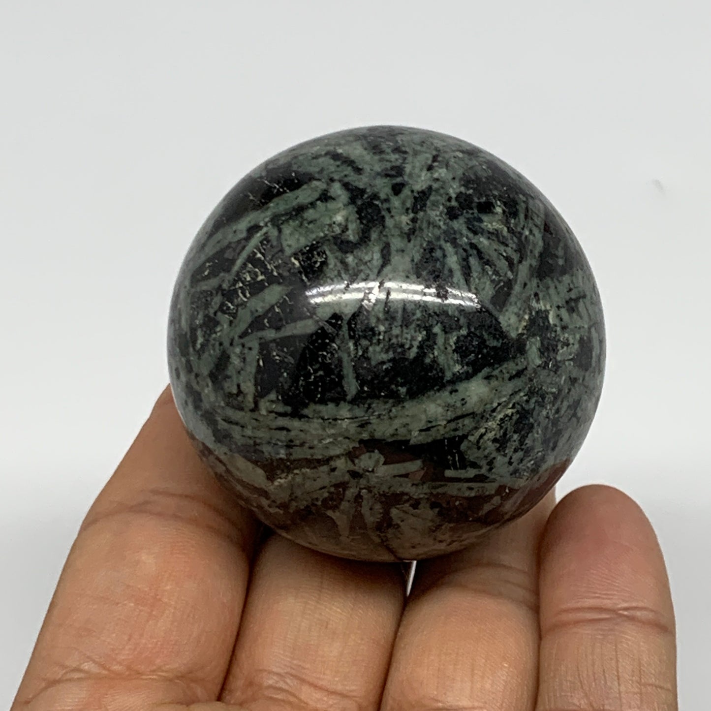 176.3g, 1.9"(48mm), Crocodile Kambaba Jasper Sphere Ball Reiki @Madagascar,B2219