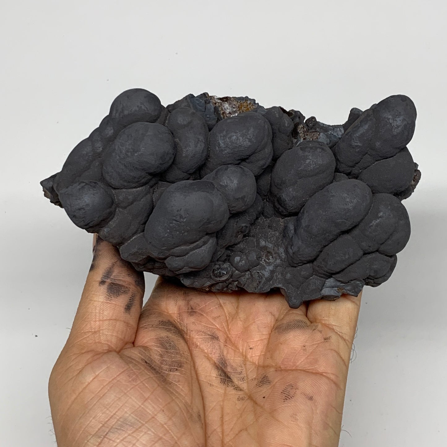 802g,5.1"x3.1"x2.5"Rough Hematite Botryoidal Mineral Crystal @Morocco,B10838