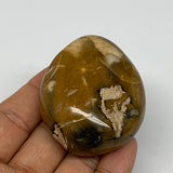 91.7g, 2.2"x1.8"x1", Yellow Ocean Jasper Palm-Stone @Madagascar, B18158