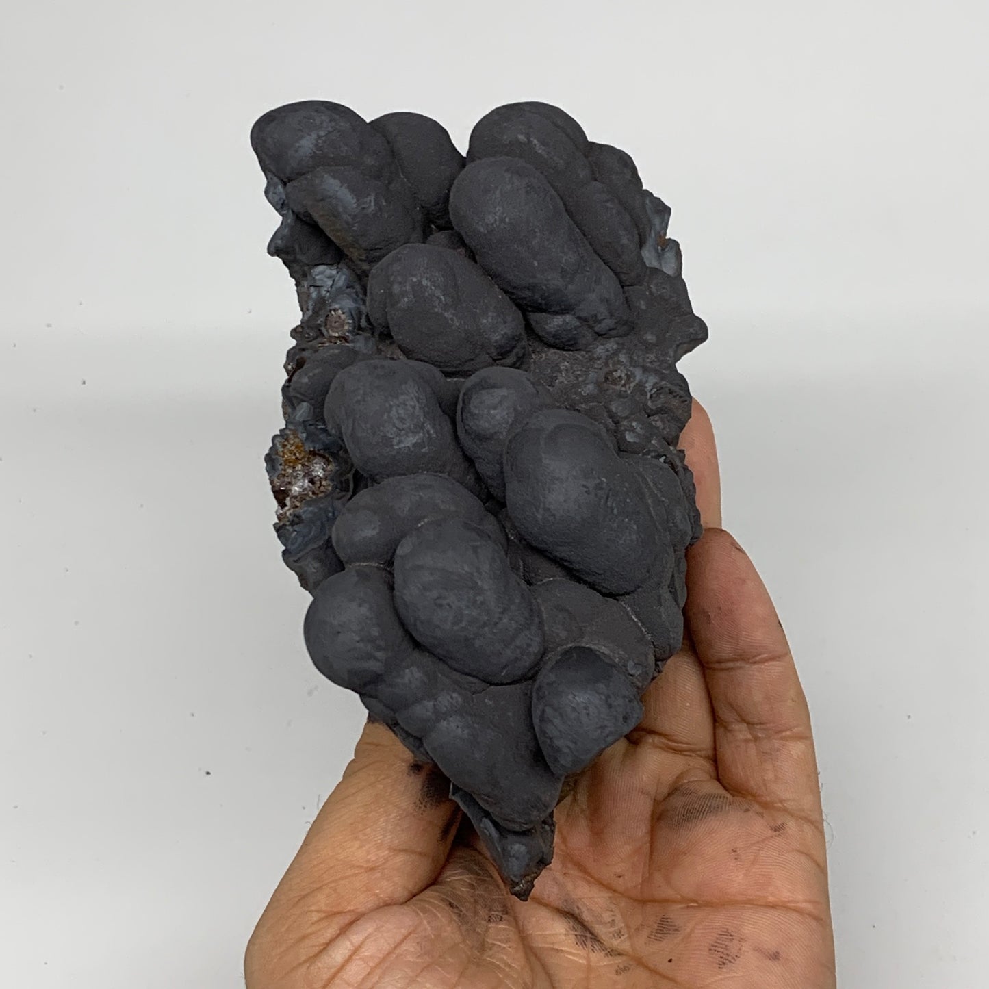 802g,5.1"x3.1"x2.5"Rough Hematite Botryoidal Mineral Crystal @Morocco,B10838