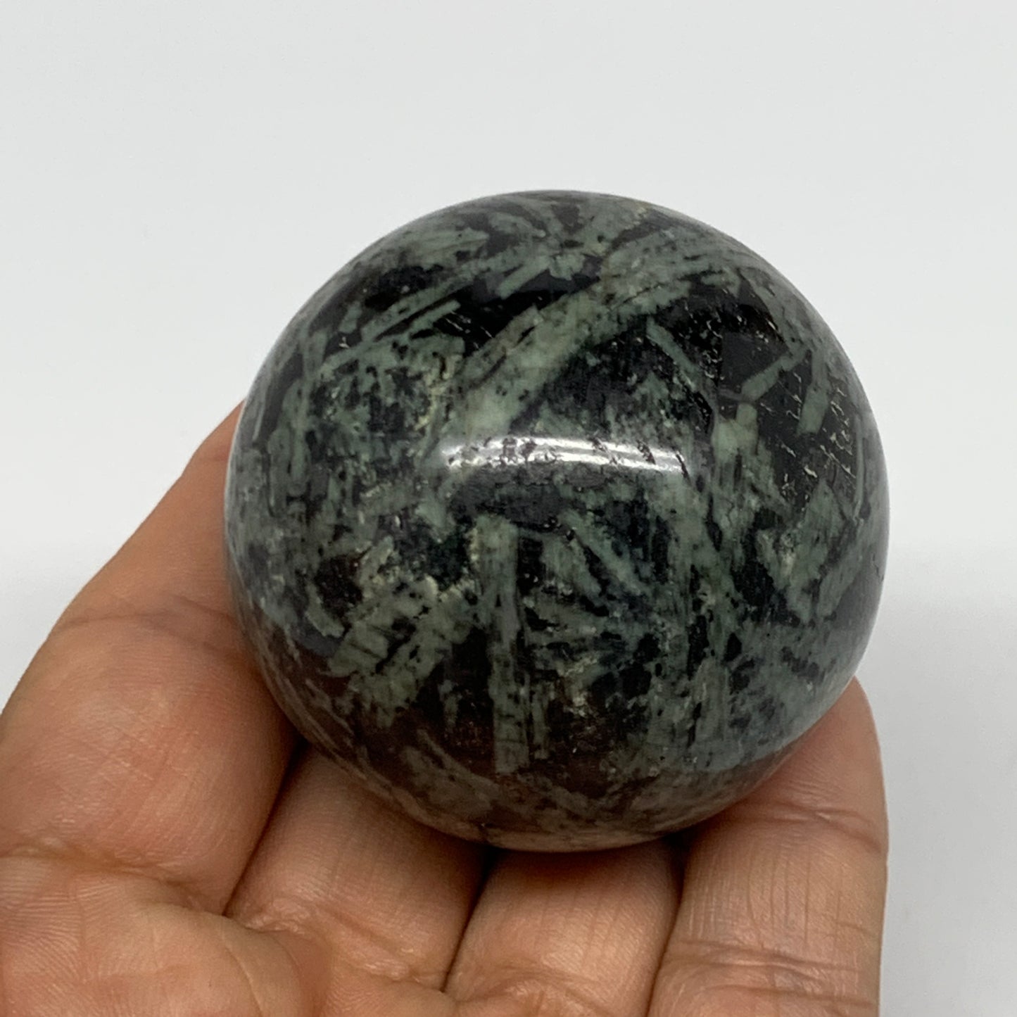 176.3g, 1.9"(48mm), Crocodile Kambaba Jasper Sphere Ball Reiki @Madagascar,B2219