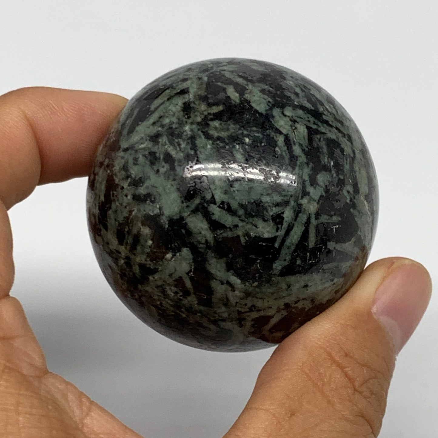 176.3g, 1.9"(48mm), Crocodile Kambaba Jasper Sphere Ball Reiki @Madagascar,B2219
