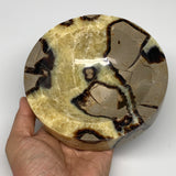 1106g, 5.5"x1.4" Natural Round Septarian Bowl Plate Dish Ashtray, B6369