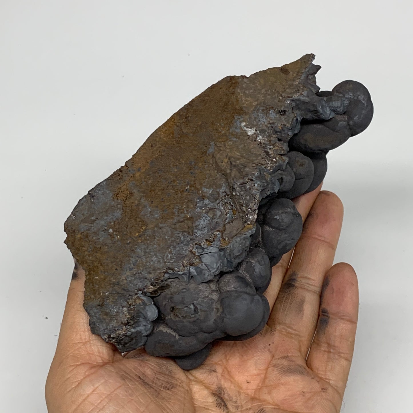 802g,5.1"x3.1"x2.5"Rough Hematite Botryoidal Mineral Crystal @Morocco,B10838