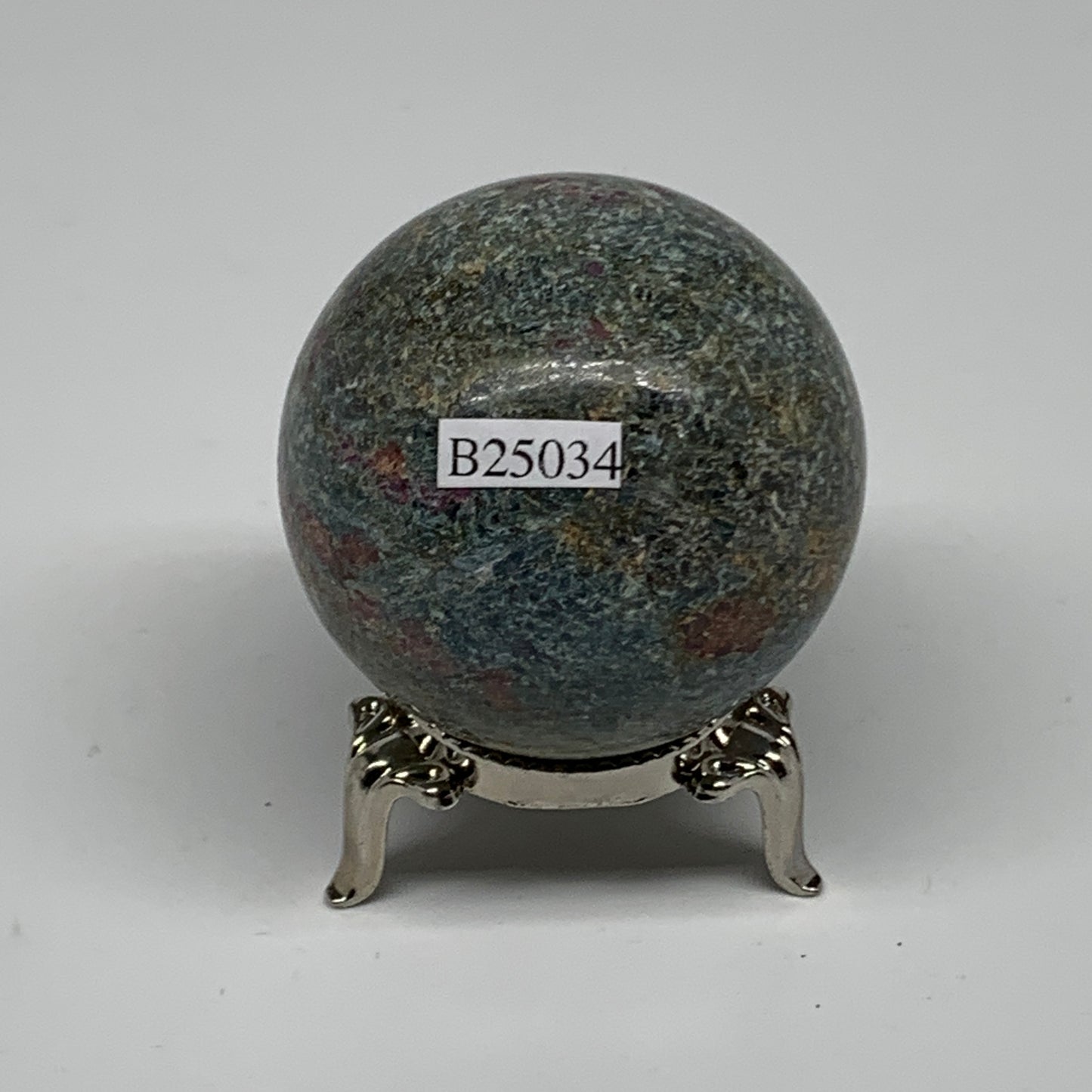 195.2g, 1.9"(47mm),Zoisite with Ruby Sphere Sphere Ball Crystal @India, B25034