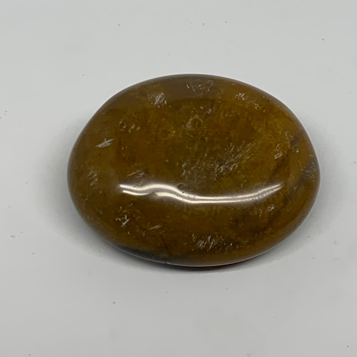 73.4g, 2.1"x1.7"x0.9", Yellow Ocean Jasper Palm-Stone @Madagascar, B18159