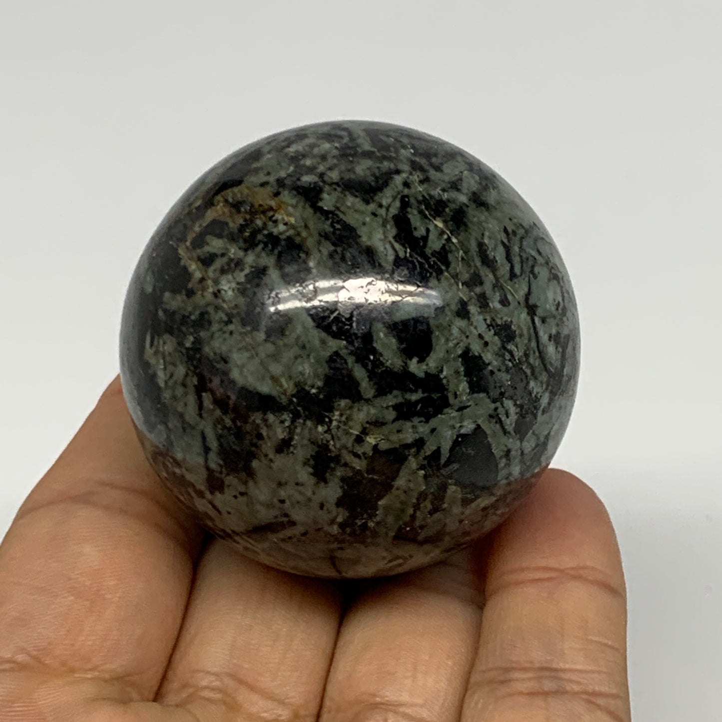 167.7g, 1.9"(47mm), Crocodile Kambaba Jasper Sphere Ball Reiki @Madagascar,B2219