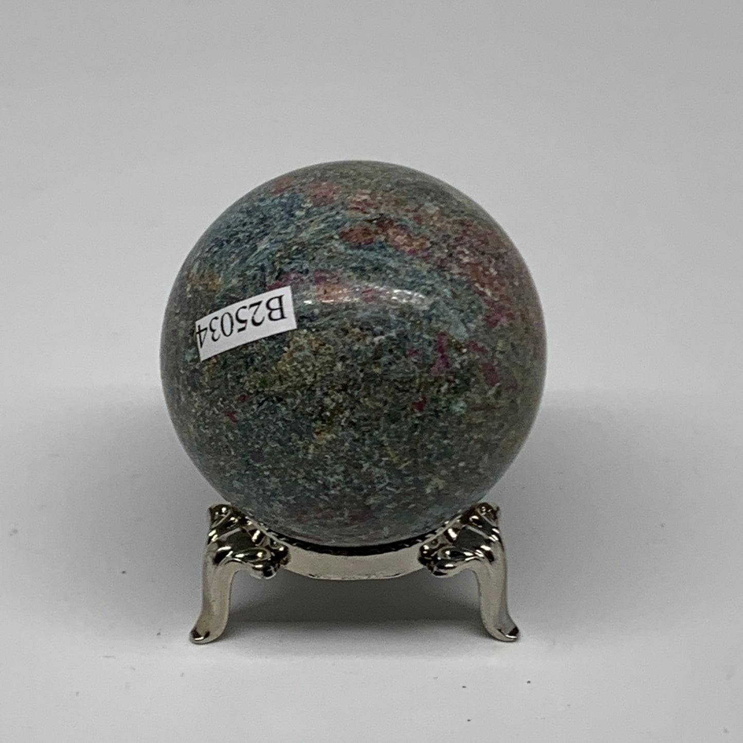 195.2g, 1.9"(47mm),Zoisite with Ruby Sphere Sphere Ball Crystal @India, B25034