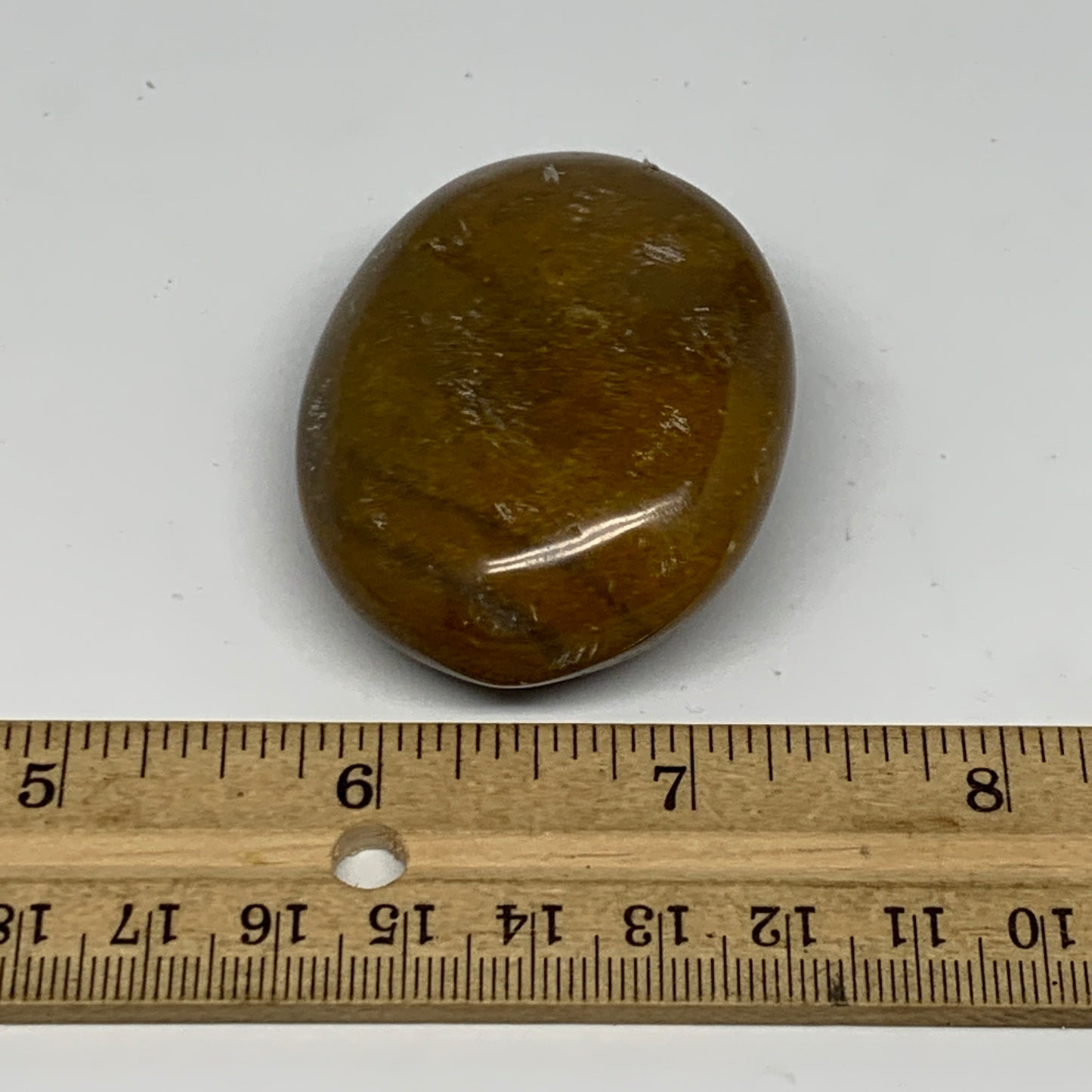 73.4g, 2.1"x1.7"x0.9", Yellow Ocean Jasper Palm-Stone @Madagascar, B18159