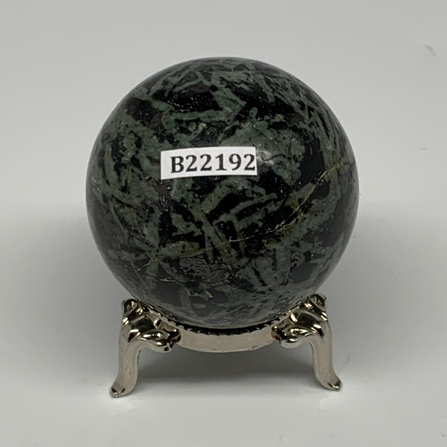 167.7g, 1.9"(47mm), Crocodile Kambaba Jasper Sphere Ball Reiki @Madagascar,B2219