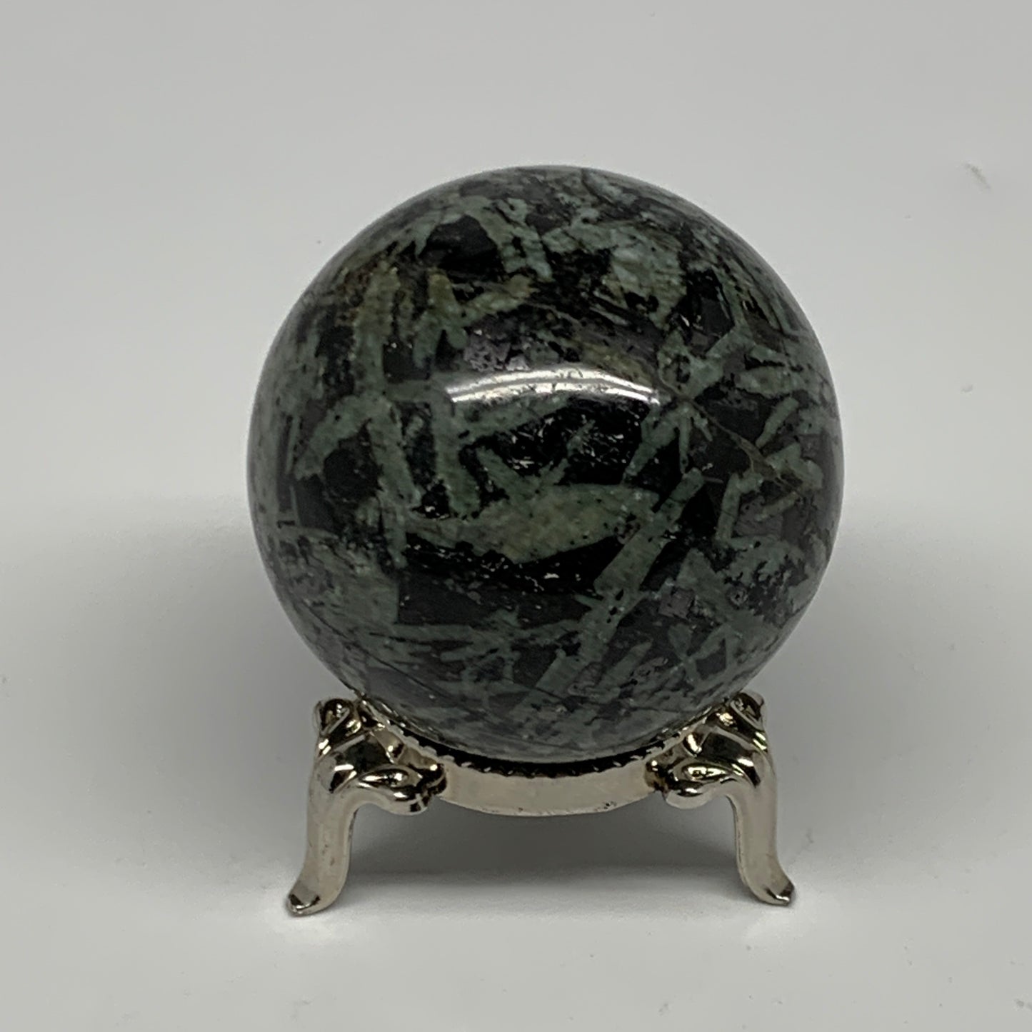 167.7g, 1.9"(47mm), Crocodile Kambaba Jasper Sphere Ball Reiki @Madagascar,B2219