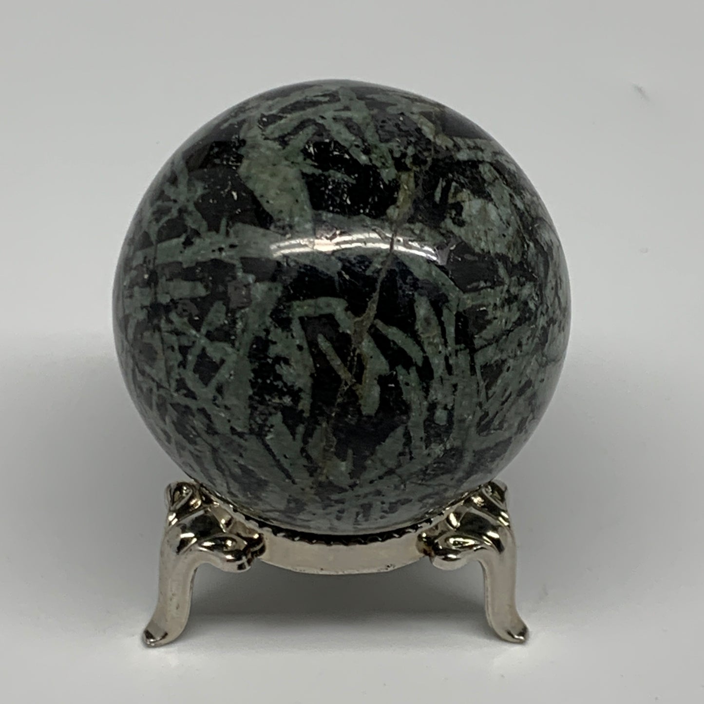 167.7g, 1.9"(47mm), Crocodile Kambaba Jasper Sphere Ball Reiki @Madagascar,B2219