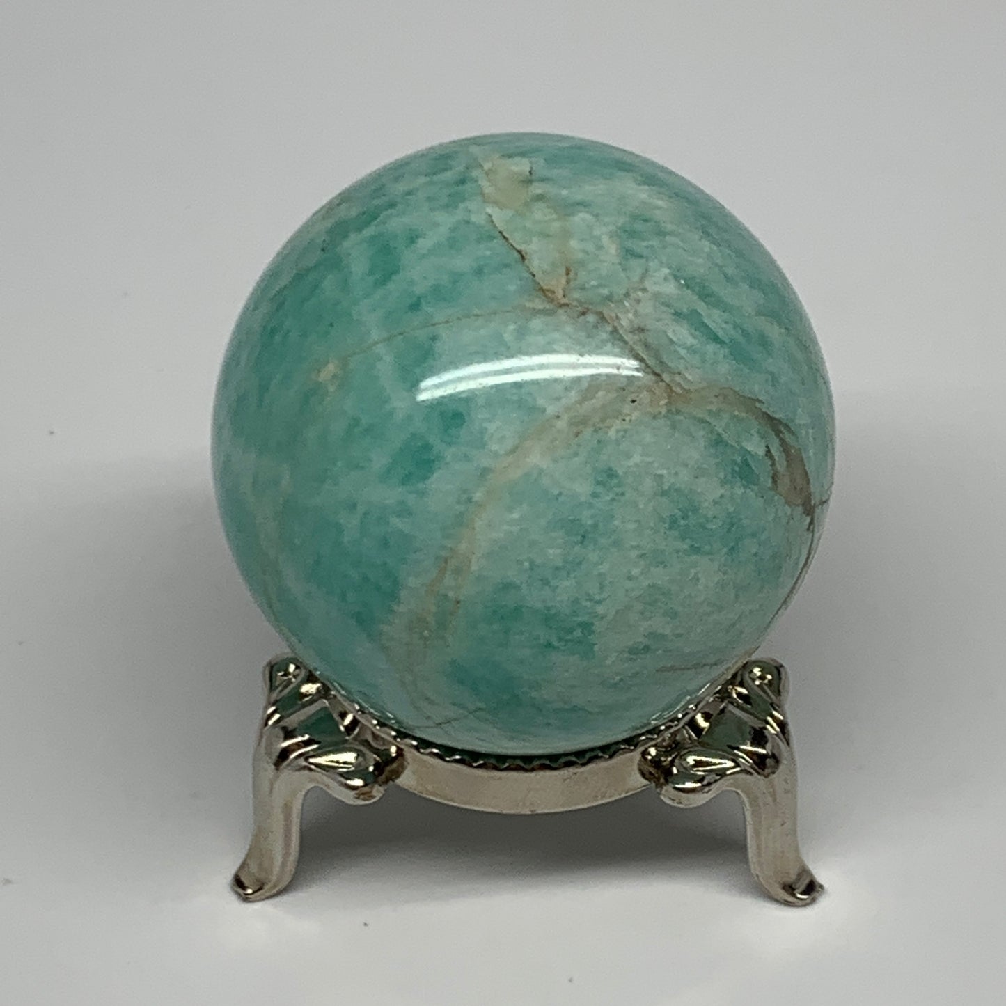 101.9g, 1.7" Small Amazonite Sphere Ball Gemstone from Madagascar, B15836