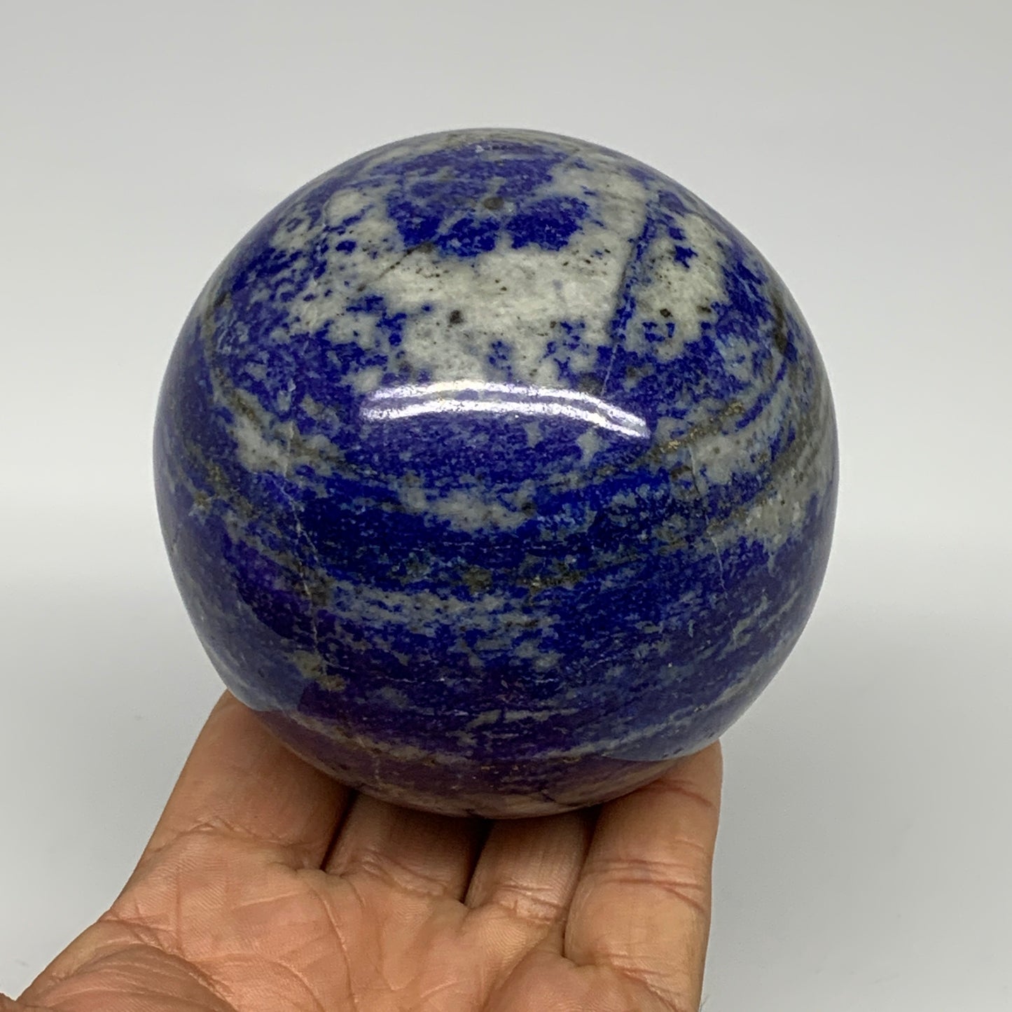 858g, 3.3"(82mm), Lapis Lazuli Sphere Ball Gemstone @Afghanistan, B25326