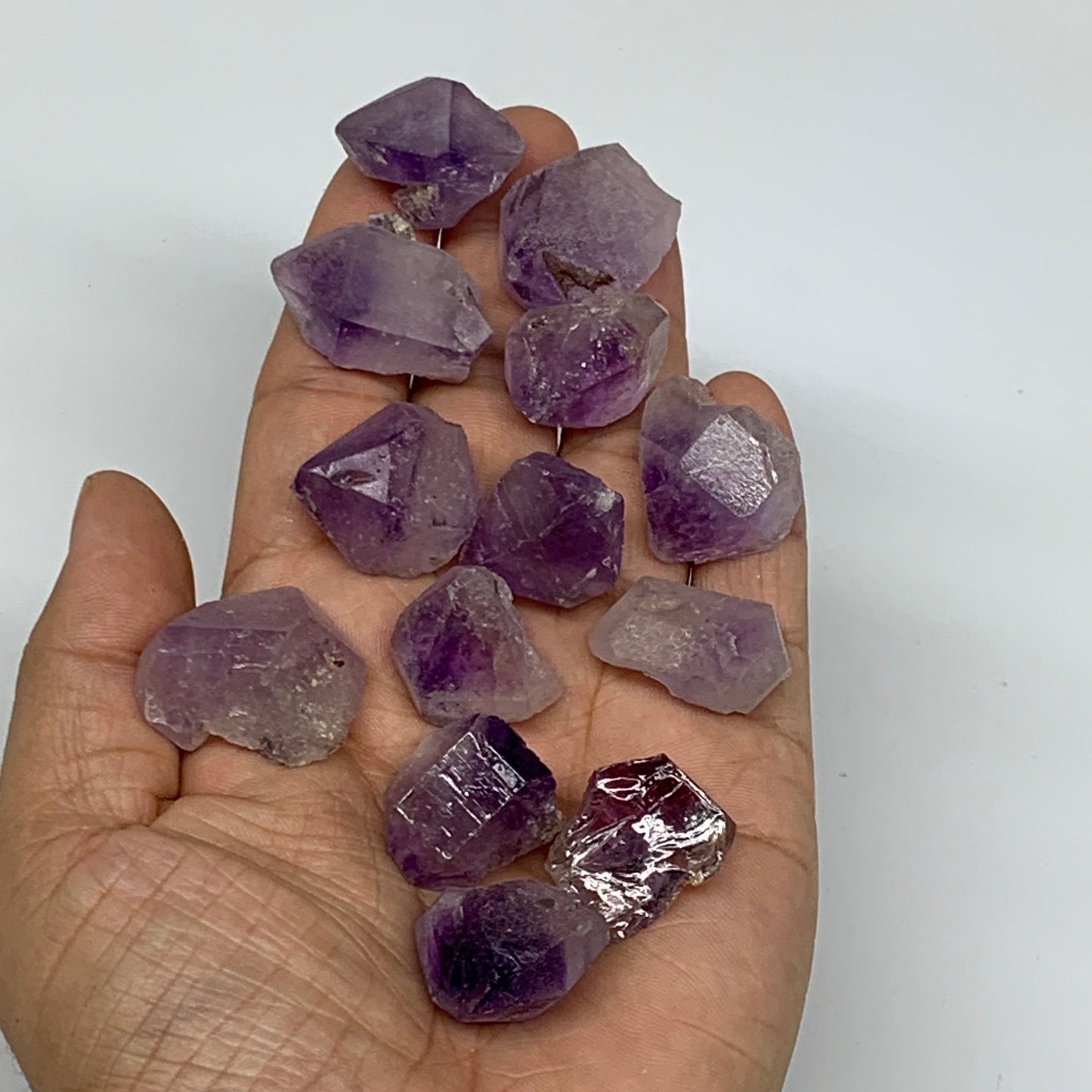100.4g,0.7"-1.2", 13pcs, Natural Amethyst Crystal Rough Mineral Specimens, B1171
