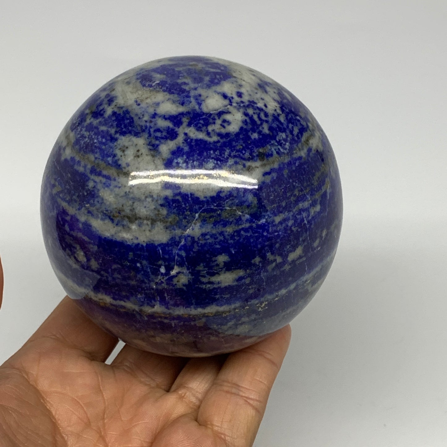 858g, 3.3"(82mm), Lapis Lazuli Sphere Ball Gemstone @Afghanistan, B25326
