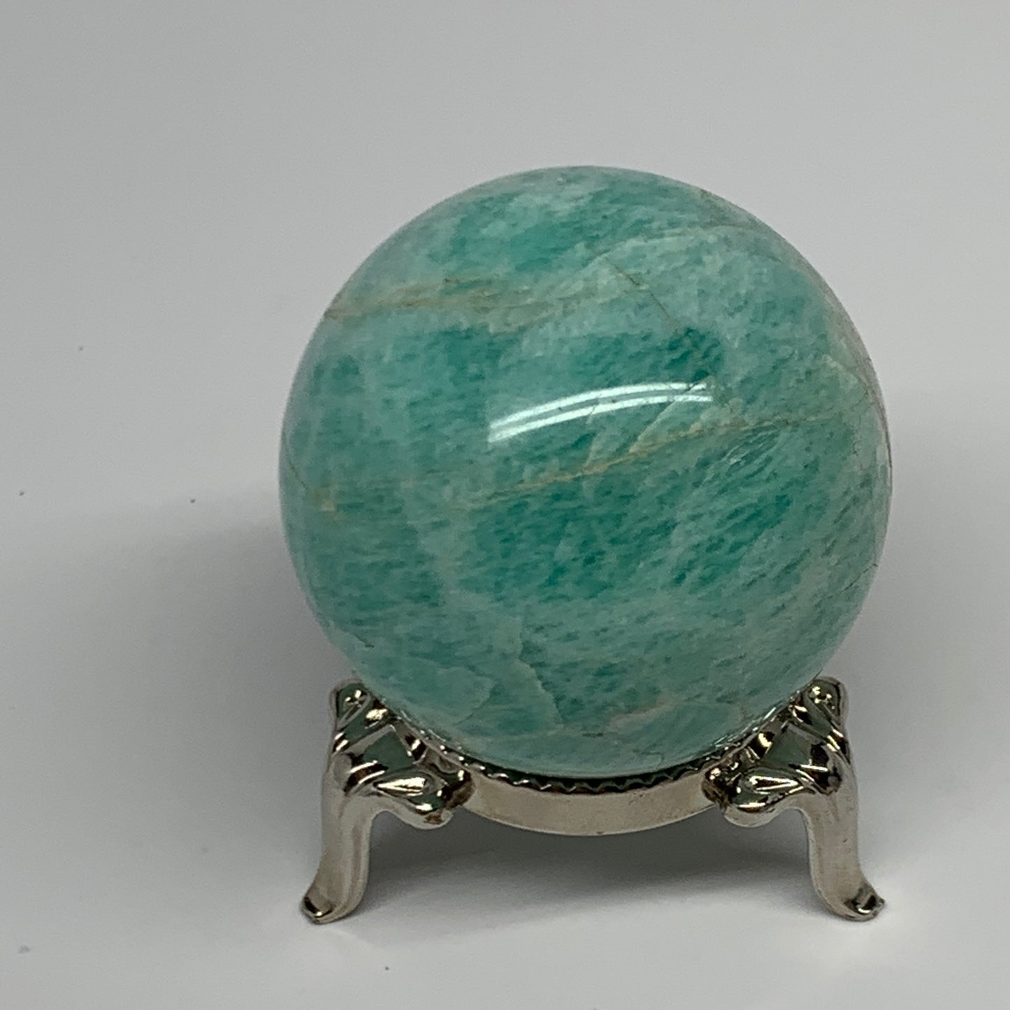 101.9g, 1.7" Small Amazonite Sphere Ball Gemstone from Madagascar, B15836
