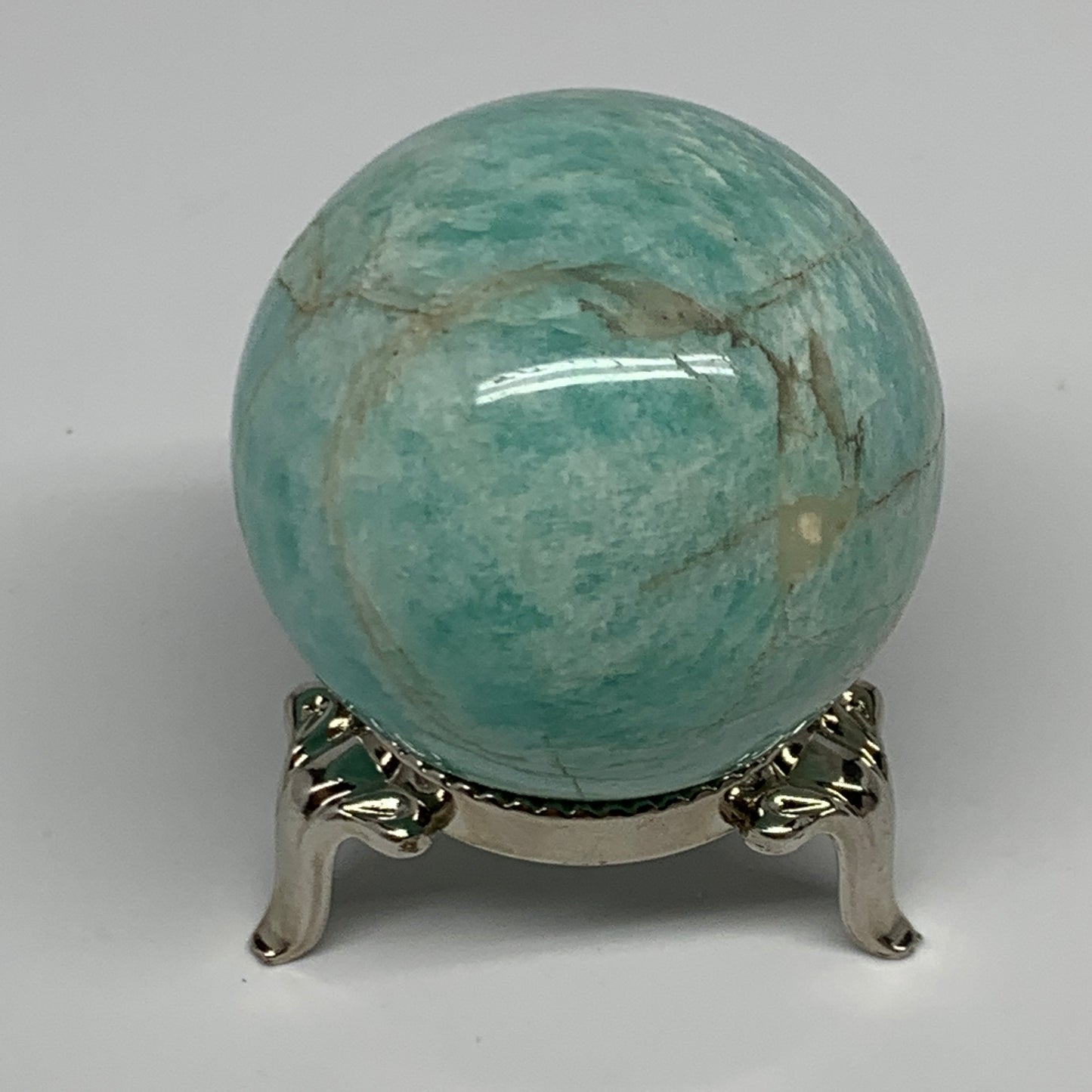 101.9g, 1.7" Small Amazonite Sphere Ball Gemstone from Madagascar, B15836