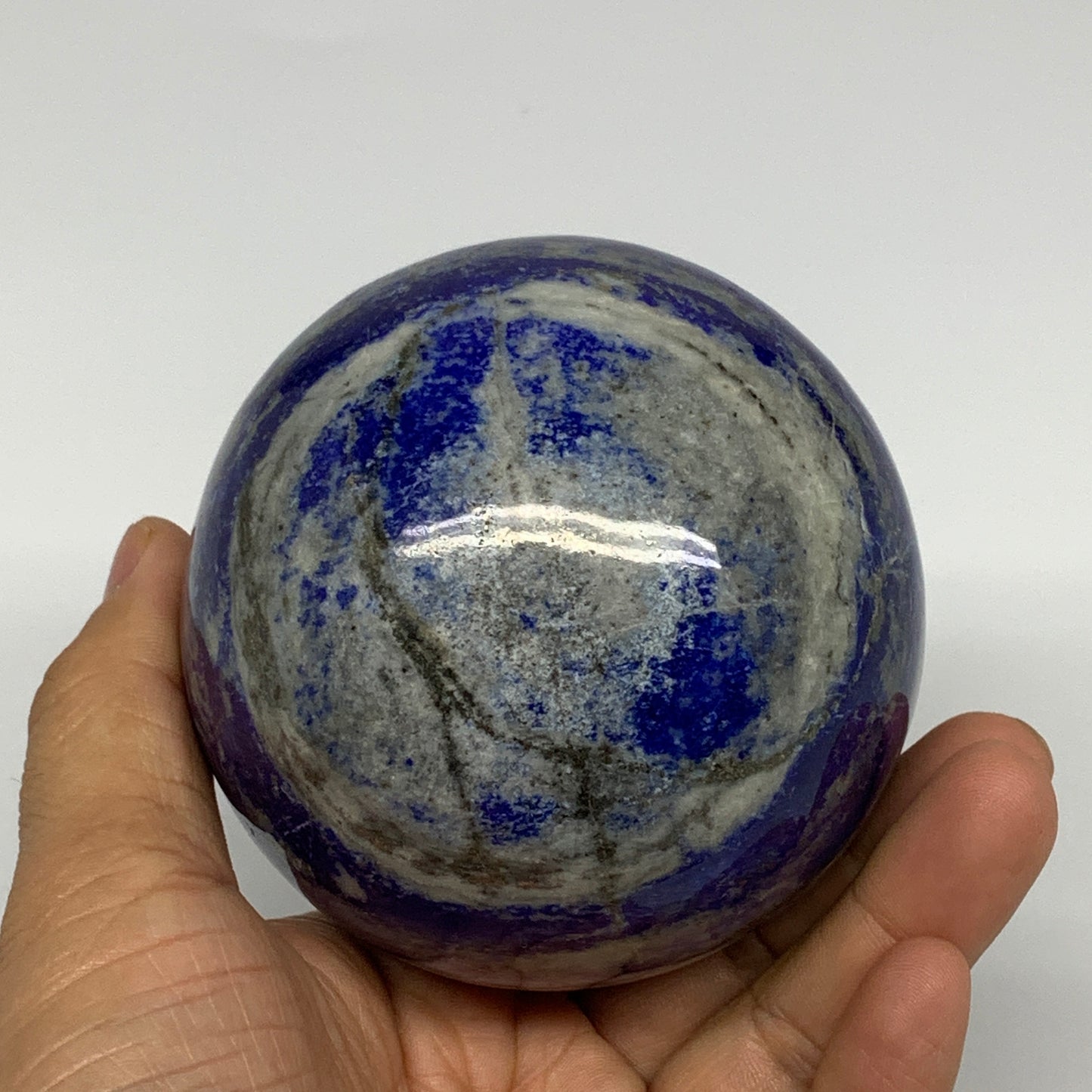 858g, 3.3"(82mm), Lapis Lazuli Sphere Ball Gemstone @Afghanistan, B25326