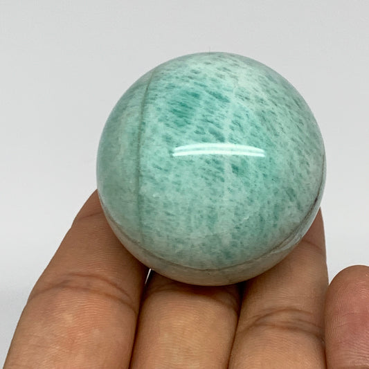 93.2g, 1.6" Small Amazonite Sphere Ball Gemstone from Madagascar, B15837
