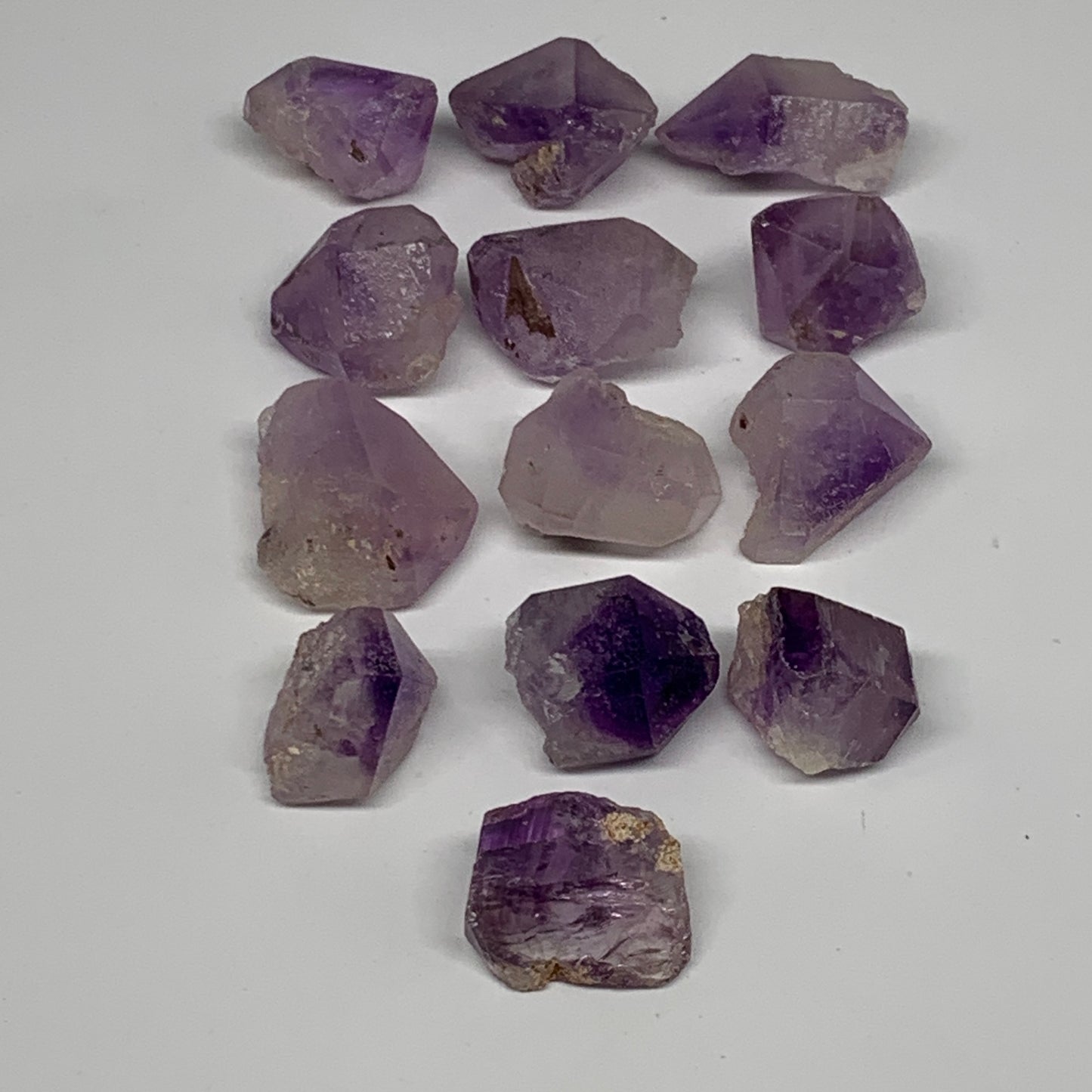 100.4g,0.7"-1.2", 13pcs, Natural Amethyst Crystal Rough Mineral Specimens, B1171