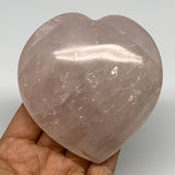 398.5g, 3.6" x 3.6" x 1.4" Rose Quartz Heart Healing Crystal @Madagascar, B17395