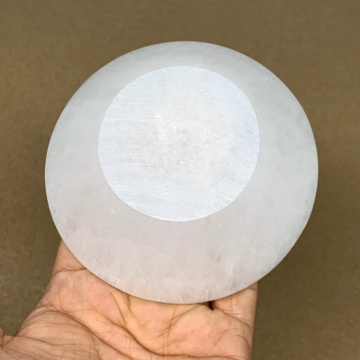 4pcs, 1252g, 3.9"-4" Natural Round Selenite Bowls Crystals from Morocco, B9206