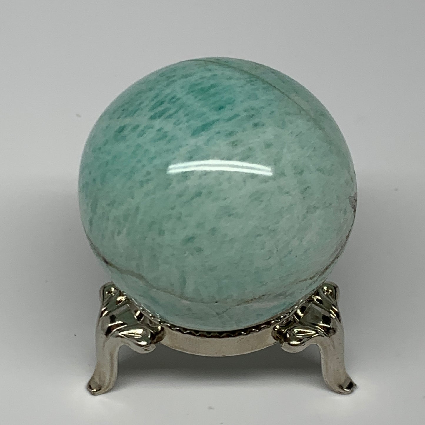 93.2g, 1.6" Small Amazonite Sphere Ball Gemstone from Madagascar, B15837