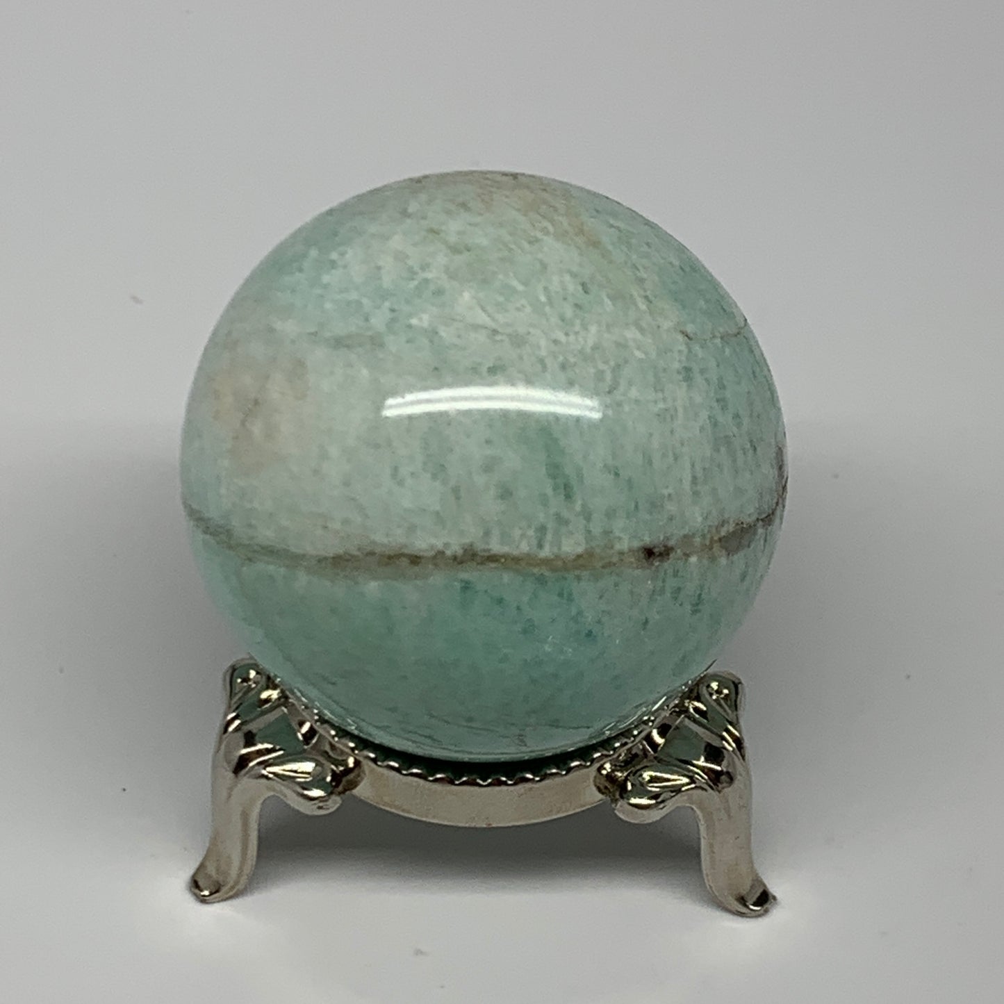 93.2g, 1.6" Small Amazonite Sphere Ball Gemstone from Madagascar, B15837