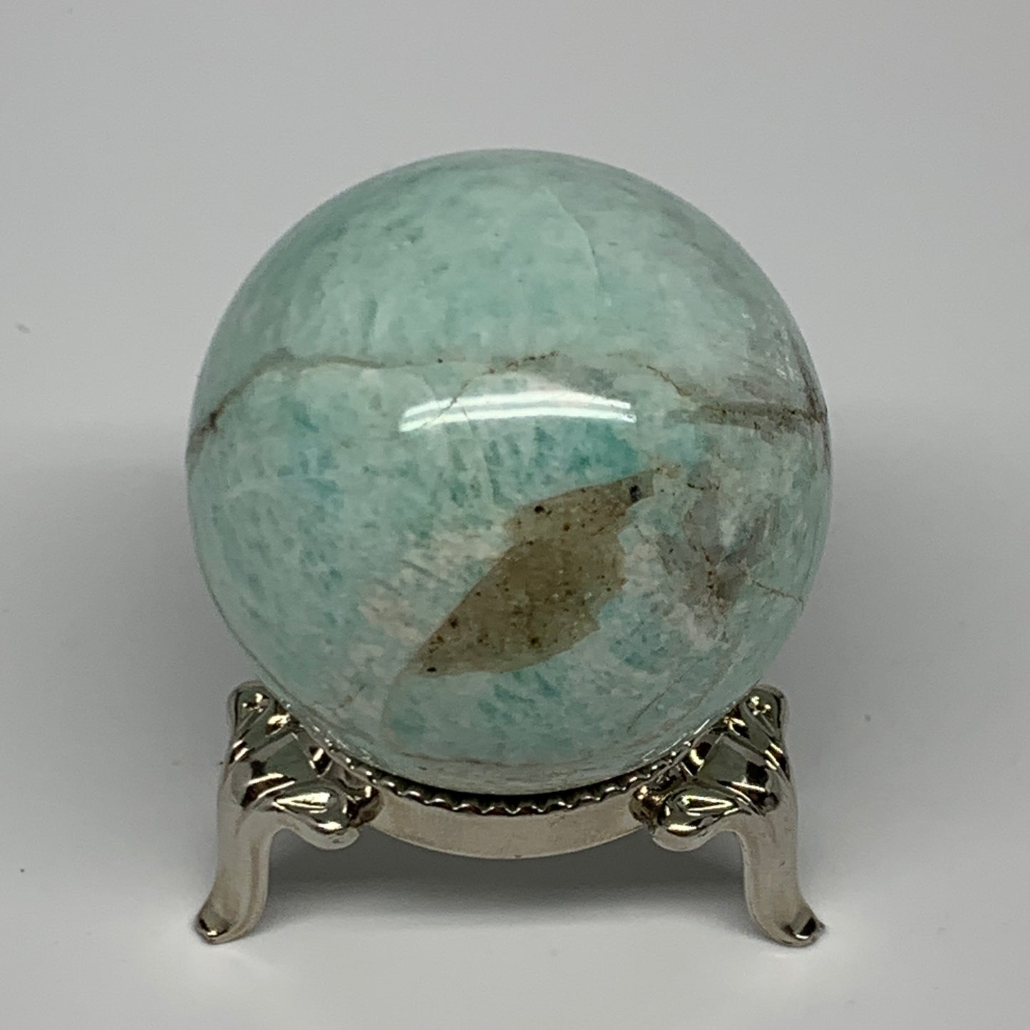 93.2g, 1.6" Small Amazonite Sphere Ball Gemstone from Madagascar, B15837