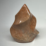 680g, 4.7"x3.7"x2.3", Natural Peach Moonstone Flame Gemstones Reiki Tool, B19577