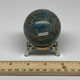 301.1g, 2.2"(56mm),Zoisite with Ruby Sphere Sphere Ball Crystal @India, B25036