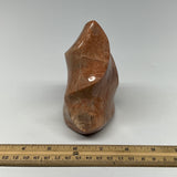 680g, 4.7"x3.7"x2.3", Natural Peach Moonstone Flame Gemstones Reiki Tool, B19577