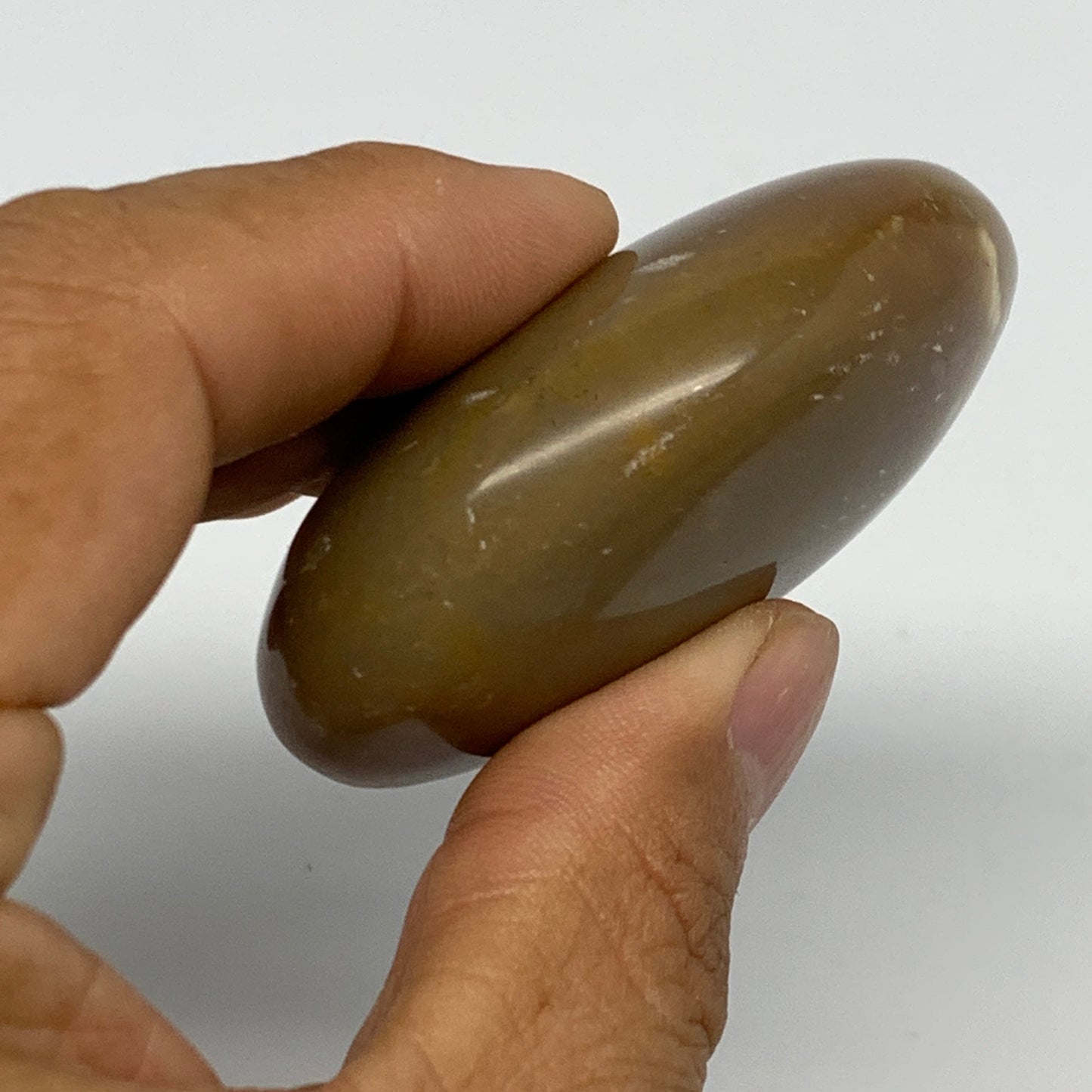 86.7g, 2.3"x1.9"x0.9", Yellow Ocean Jasper Palm-Stone Decor @Madagascar, B18163