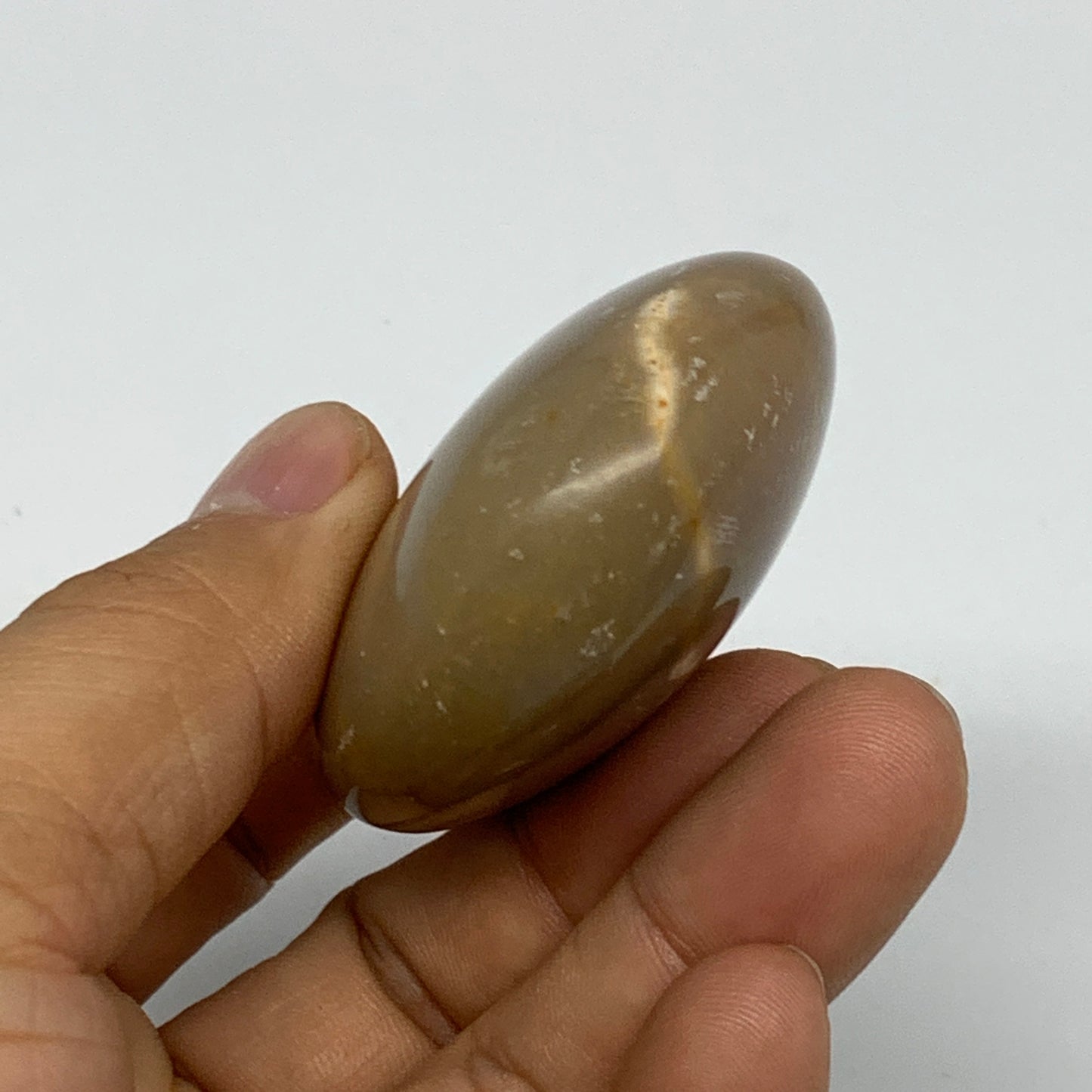 86.7g, 2.3"x1.9"x0.9", Yellow Ocean Jasper Palm-Stone Decor @Madagascar, B18163