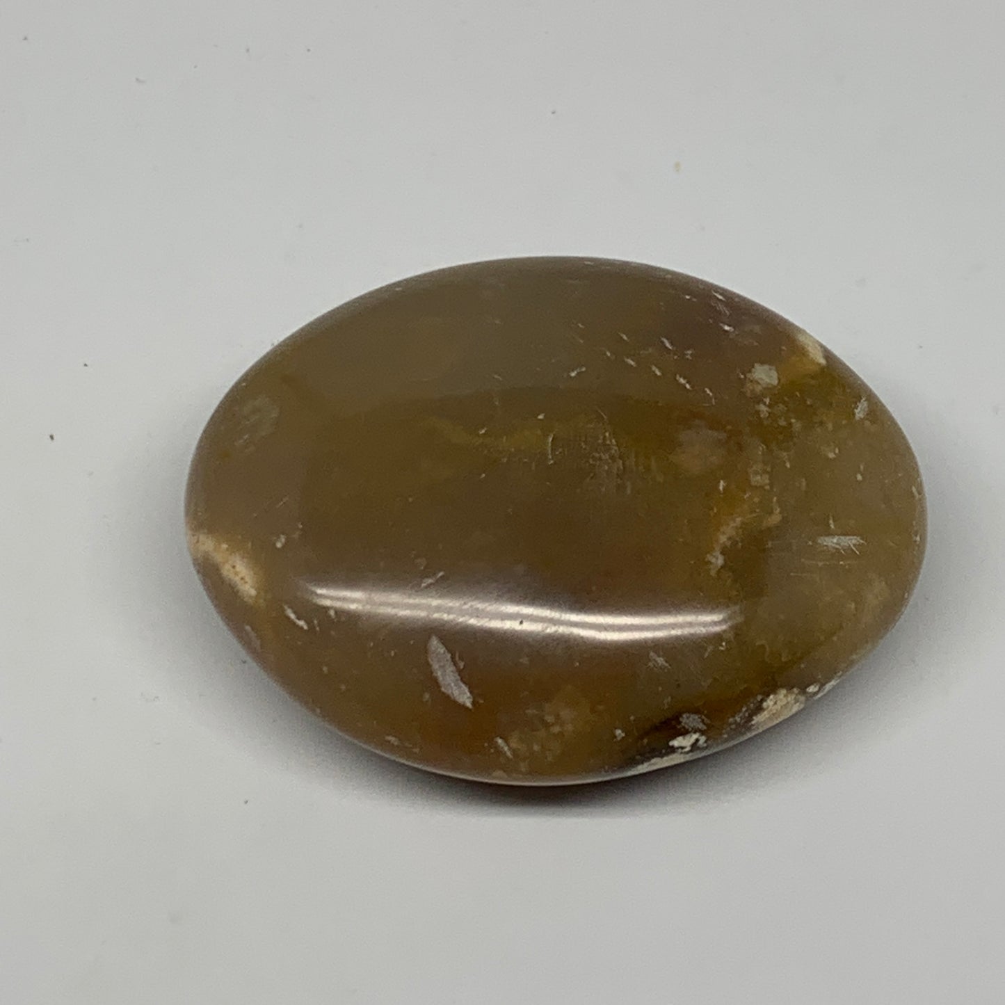 86.7g, 2.3"x1.9"x0.9", Yellow Ocean Jasper Palm-Stone Decor @Madagascar, B18163