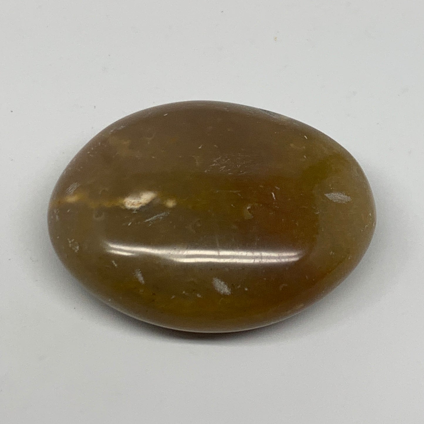 86.7g, 2.3"x1.9"x0.9", Yellow Ocean Jasper Palm-Stone Decor @Madagascar, B18163