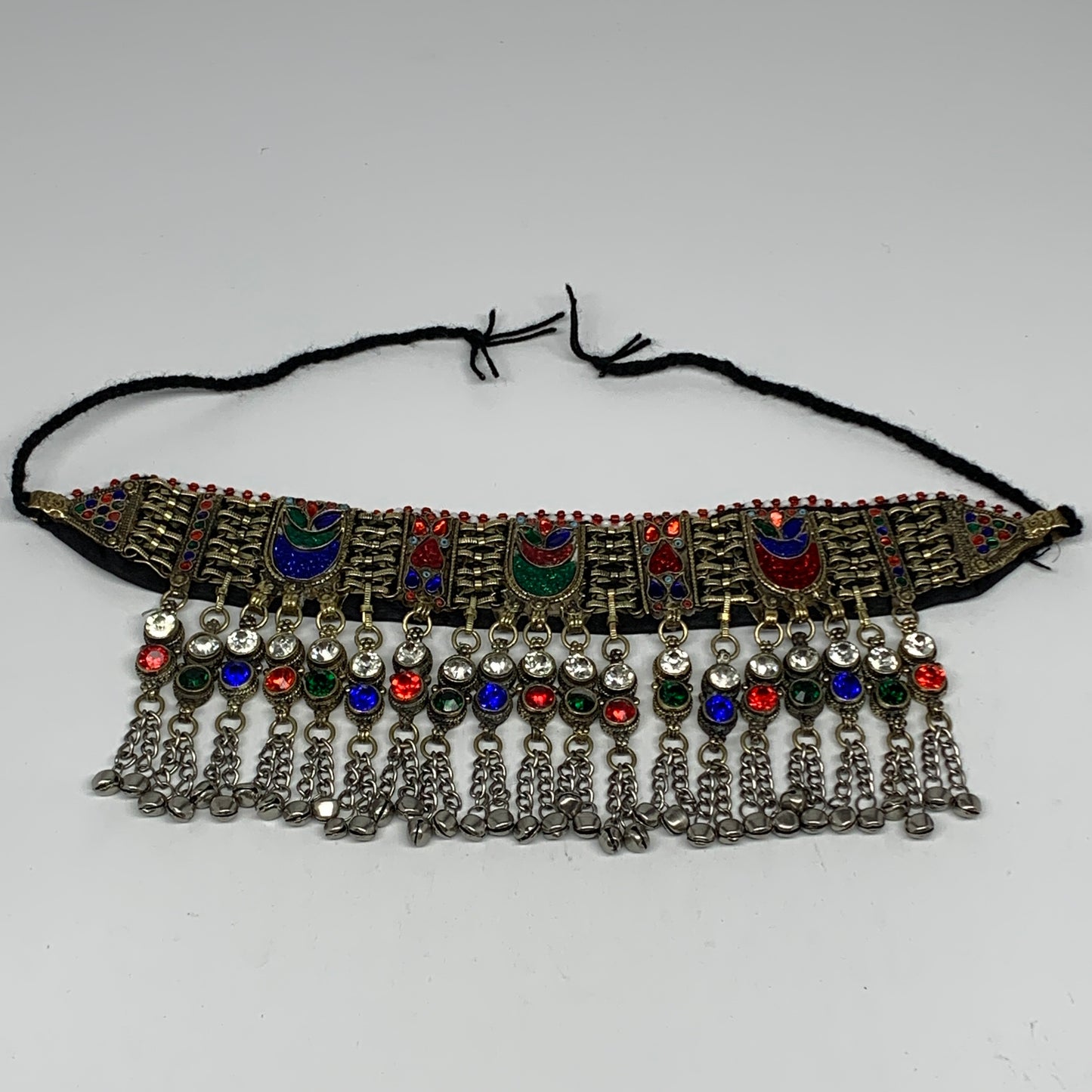 300g, 12"x4.25"Kuchi Choker Necklace Multi-Color Tribal Gypsy Bohemian,B14103