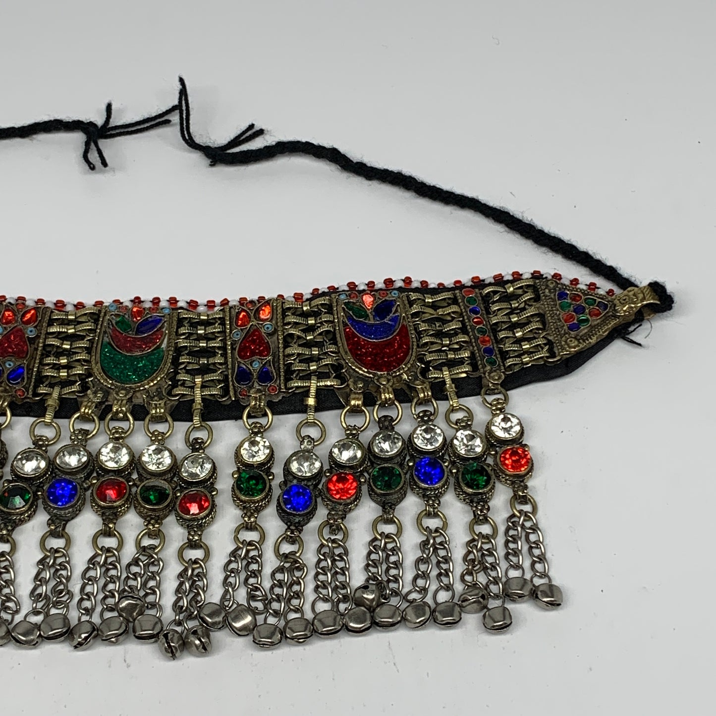 300g, 12"x4.25"Kuchi Choker Necklace Multi-Color Tribal Gypsy Bohemian,B14103