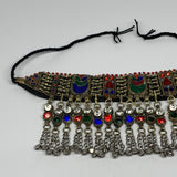 300g, 12"x4.25"Kuchi Choker Necklace Multi-Color Tribal Gypsy Bohemian,B14103