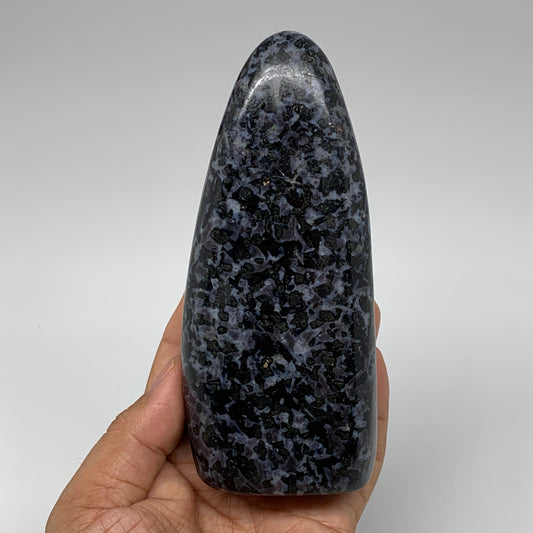 656g, 5.3"x2.3"x1.9" Natural Indigo Gabbro Freeform Polished Gemstones, B4572