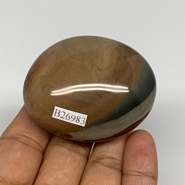 97.6g, 2.2"x1.9"x1.1", Polychrome Jasper Palm-Stone Reiki @Madagascar, B26983