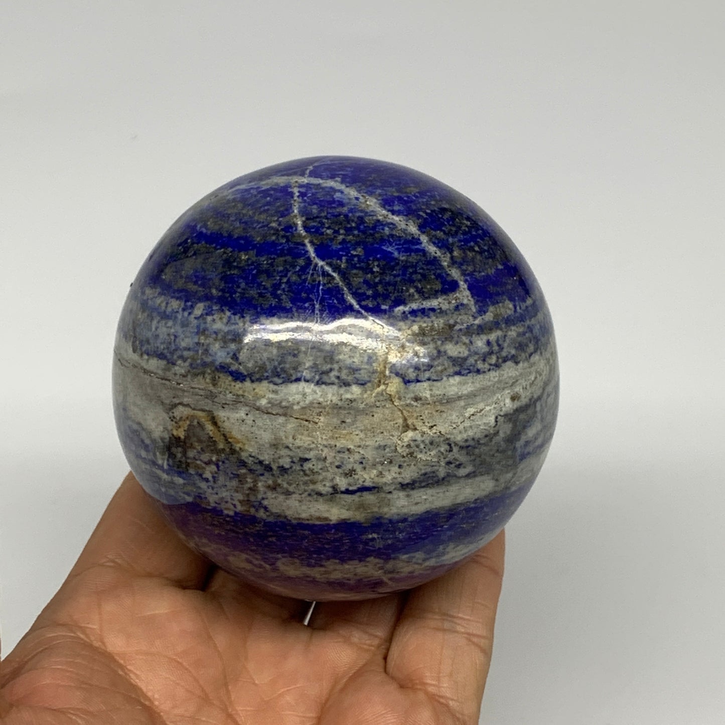 588g, 2.9"(73mm), Lapis Lazuli Sphere Ball Gemstone @Afghanistan, B25331