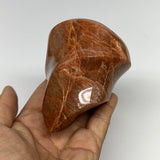 440g, 3.5"x2.9"x2.6", Natural Peach Moonstone Flame Gemstones Reiki Tool, B19582