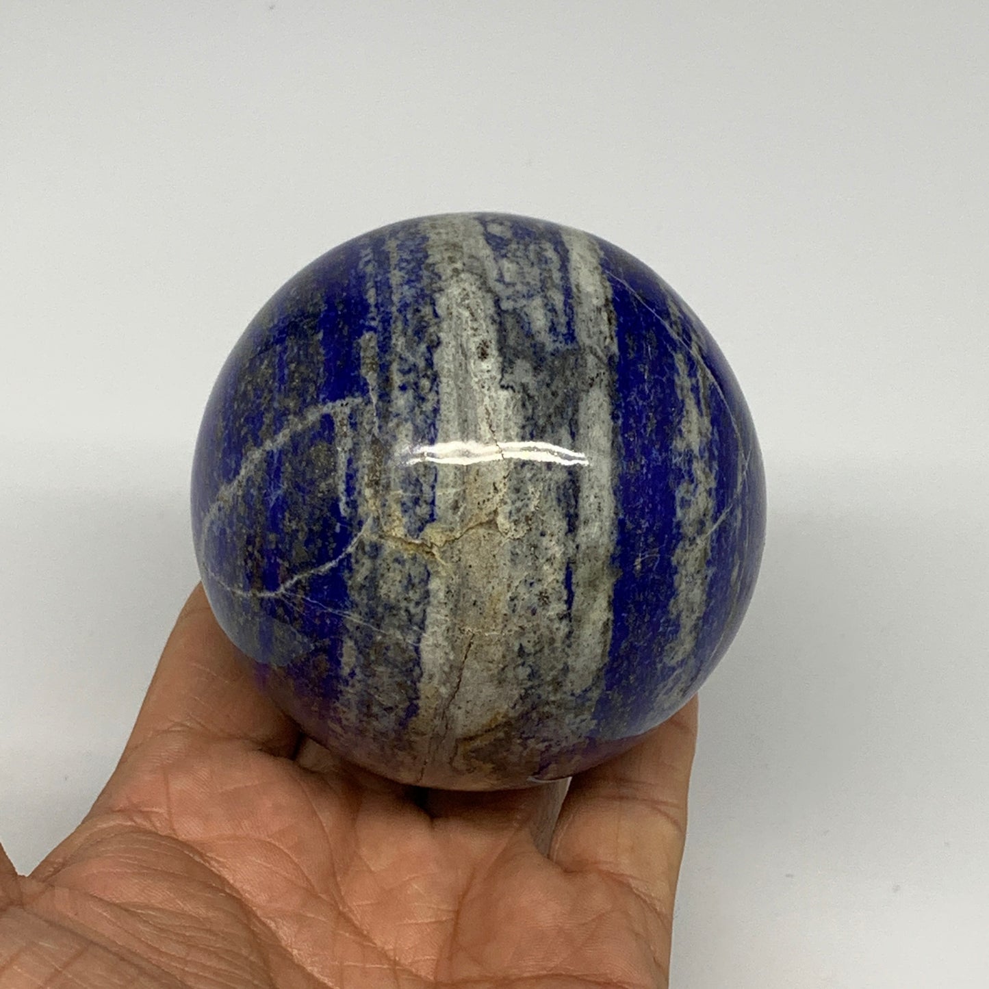 588g, 2.9"(73mm), Lapis Lazuli Sphere Ball Gemstone @Afghanistan, B25331